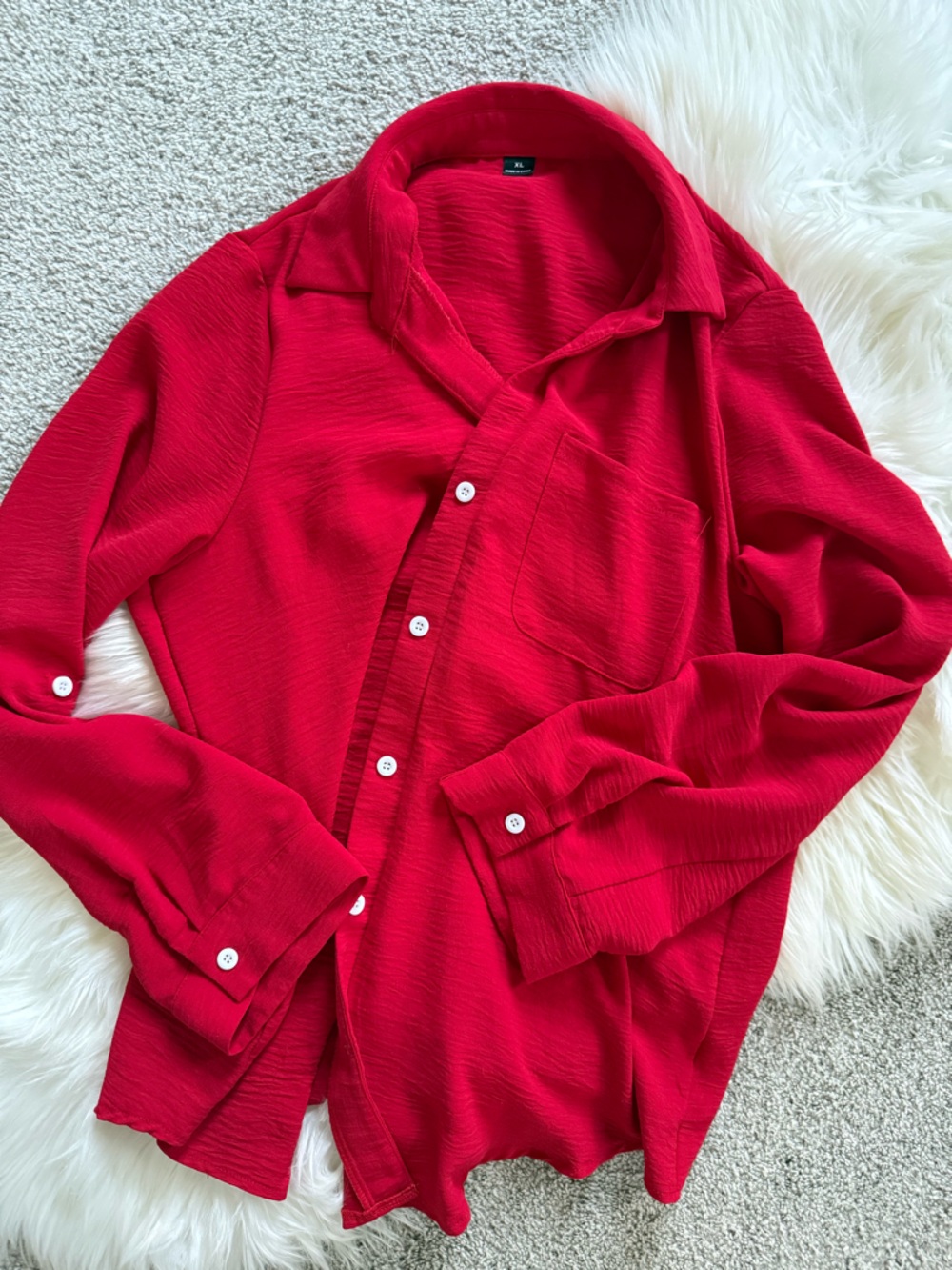 Red Button-Up Shirt